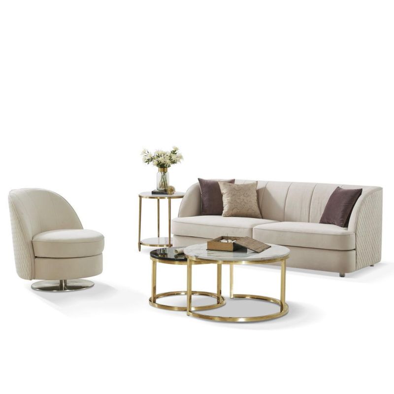 Luxury Style Sofa with Steel Frame for Living Room