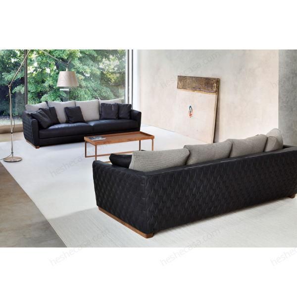 High-End Feather Down Filling Five Star Hotel Contemporary Sofas Couch Resort and Villa Use 3 Seater L Shape Sofa