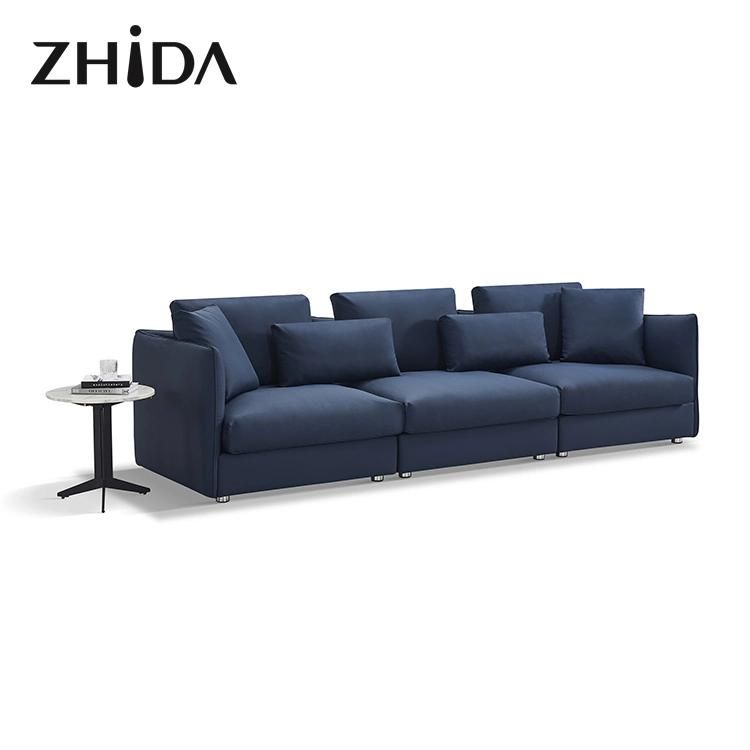 Modern Home Furniture Living Room Comfortable Sectional Sofa Set General Use Metal Leg L Shape Fabric Sofa