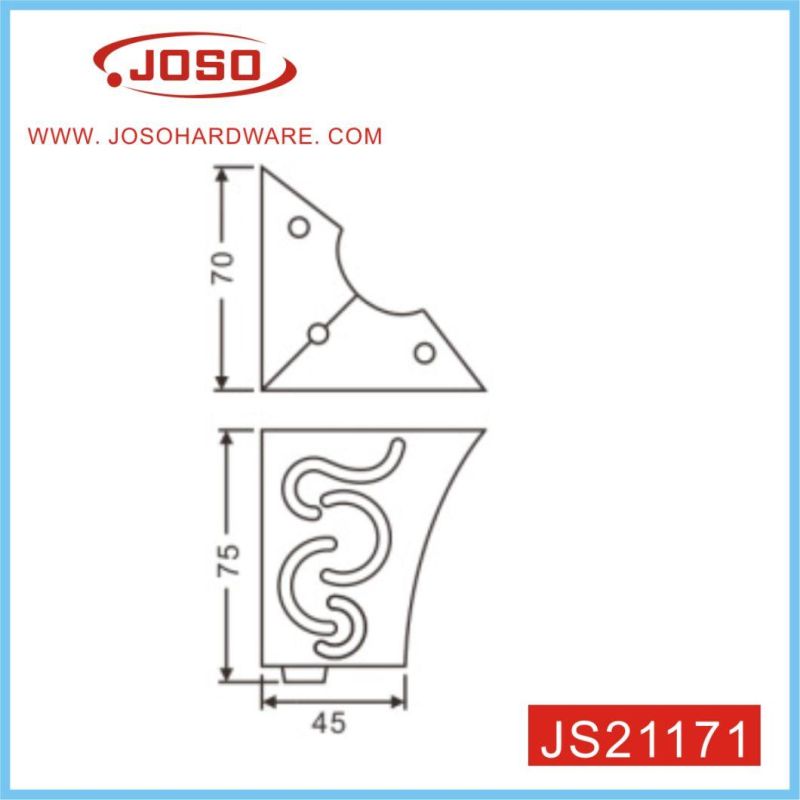 Hot Selling 75mm Furniture Cabinet Legs for Sofa