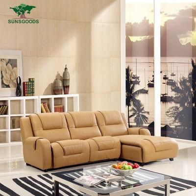 Best Selling Reclining Modern Small L Shape Sofa Set Design Furniture