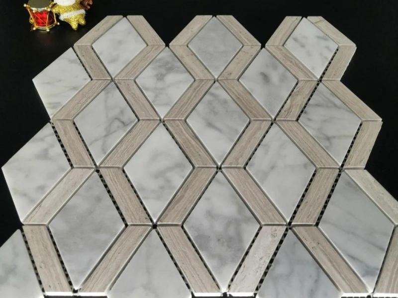 Very Popular in The Europe and America, Middle East, The Diamond Stone Mosaic, Marble Used for Kitchen Baffle Wall, Sofa Background, Bath Room Metope