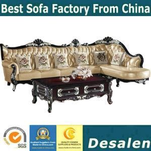 China Wholesale Price Home Furniture L Shape Leather Sofa (156-1)