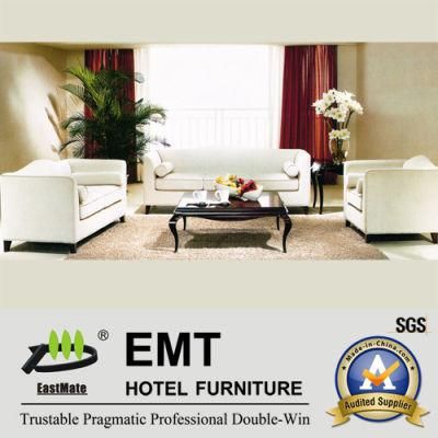 Elegant Pure White Design Hotel Sofa Set (EMT-SF07)