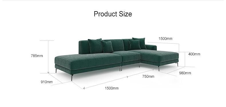 Medium Back Fabric Home Furniture Modular Moder Design Sofa Hot