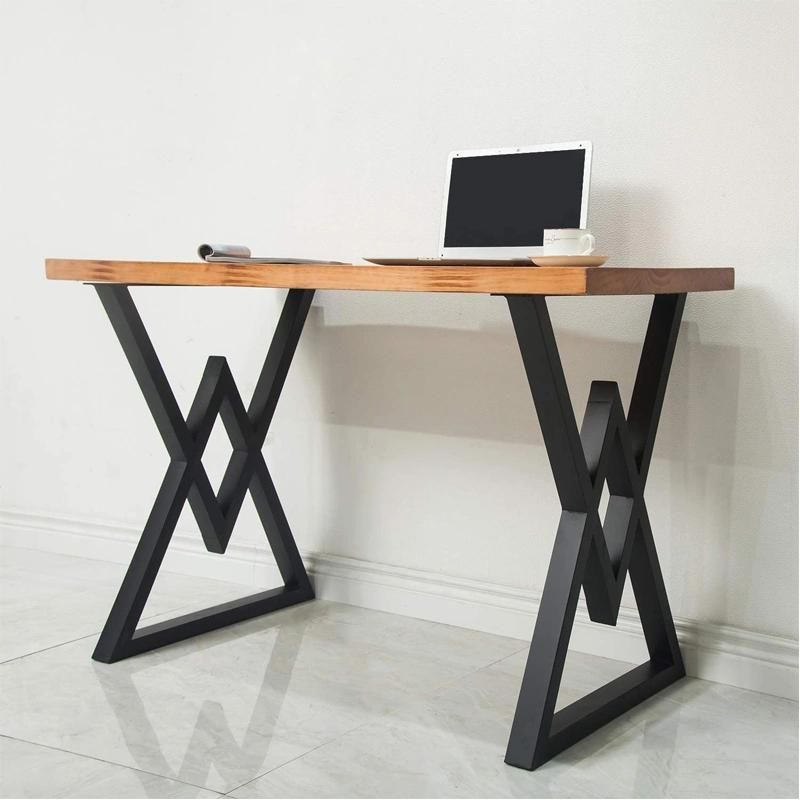 Adjustable X Shape Black Feet Metal Table Legs