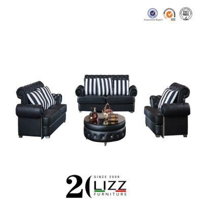 Popular Europe Style Home Living Room Furniture Pure Leather Sofa