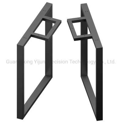 Modern Furniture Industrial Office Stainless Steel Black Square Desk Table Legs