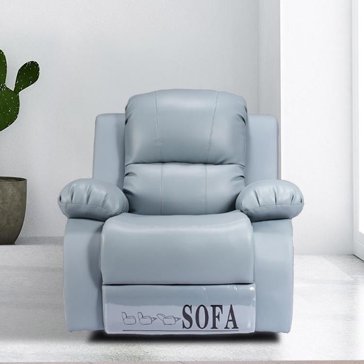 Living Room Wired Remote Control Electric Station Leather Recliner Sofa