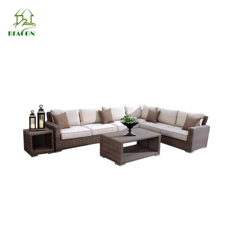 Patio Furniture Steel Frame PE Rattan Outdoor Garden Sofa Sets