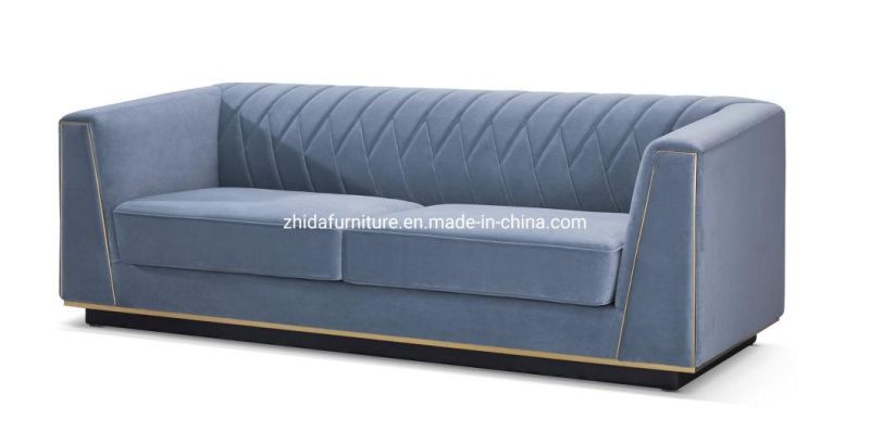 Modern Style Comfortable Metal Inner Fabric Sofa