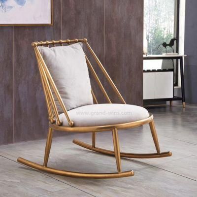 Leisure Stainless Steel Sofa Chair Rocker Chair for Hotel Living Room