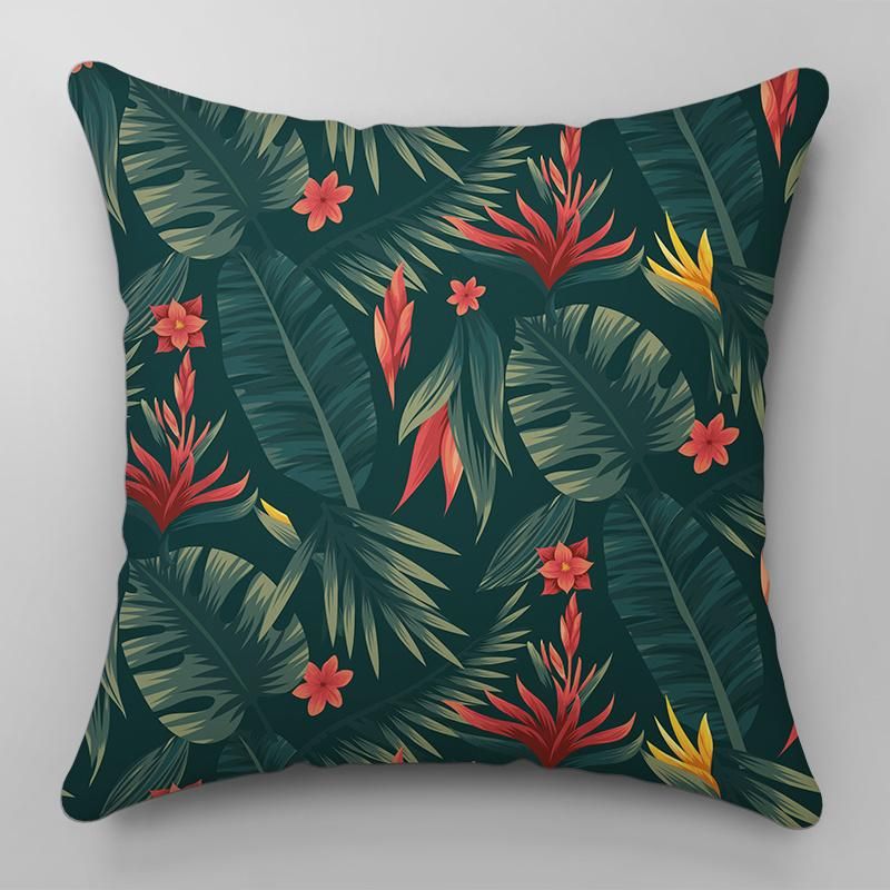 Flower Cushion Flower Pillow Green Plant Cushion Spring Throw Pillows Plush Pillow Sofa Seat Cushions Green Throw Pillows