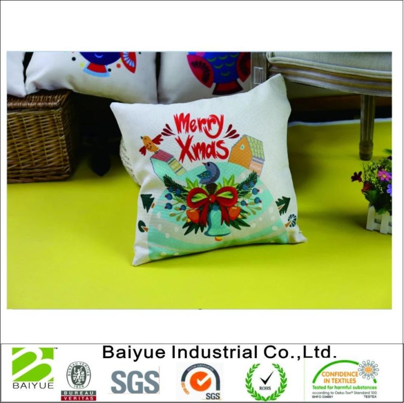 Custom Design Digital Printed Square Linen Sofa Throw Pillow