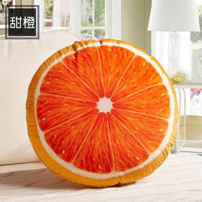 Linen Home Decorative Hand Made Orange Cartoon Pillow Case Cushion Cover for Sofa Bed