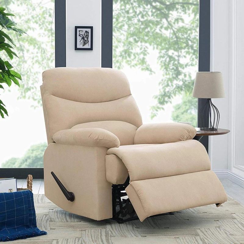 Modern High Destiny Sponge Velvet Chesterfield Recliner Fabric Sofa for Living Room Furniture
