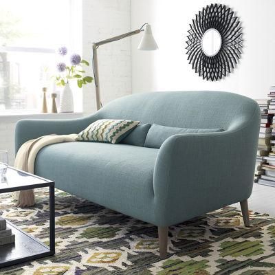 Special Curved Design Gery Living Room Fabric Sofa Sets