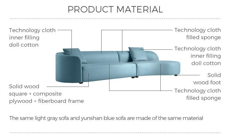 High Back New Living Room Set Modern Fabric Corner Sofa