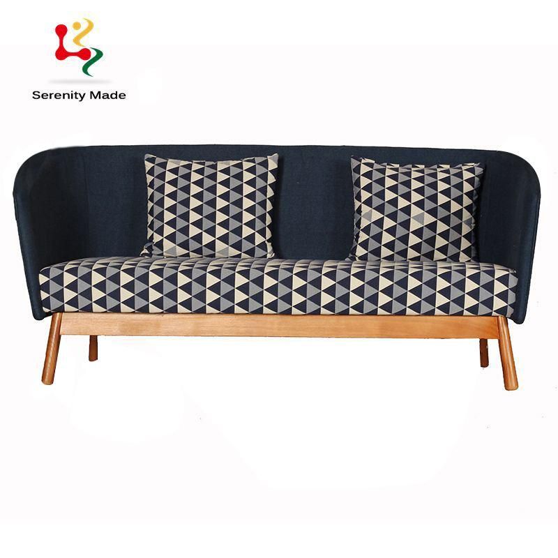 American Style Living Room Two Seat Fabric Sofa with Cushion