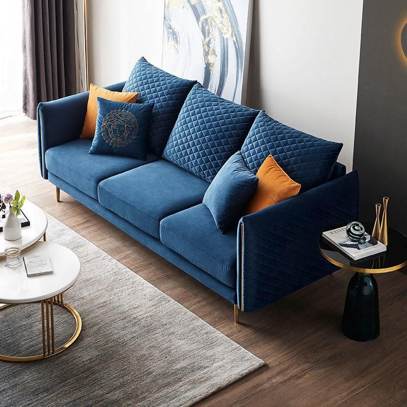 Linsy Fabric Velvet Tufted Couch Living Room Furniture Sofa S052