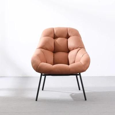China Factory Wholesale Nordic Style Modern Design Living Room Metal Legs Armchair Cafe Sofa Chair