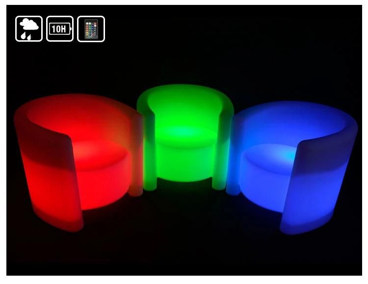 LED Lounger Low-Slung Chair Color Change Cozy Sofa LED Meuble