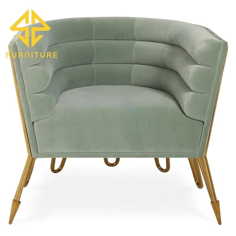 Sawa Luxury Metal Living Room Single Leisure Sofa Chair