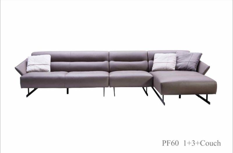 PF60 3 Seater with Armrest Leather Sofa in Home and Hotel
