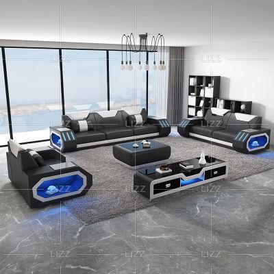 European Modern Designer Office/Commercial/Hotel/Living Room Furniture Hot Sale Geniue Leather Sectional Sofa