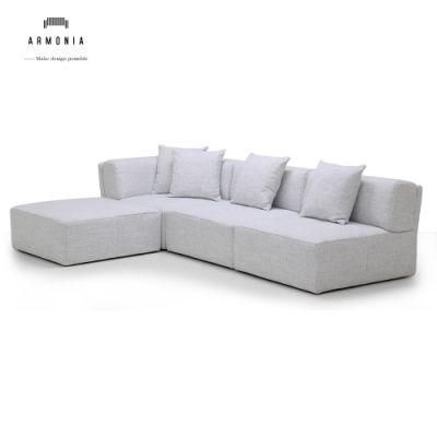 Sponge with Armrest Modular Recliner Home Furniture Set Fabric Sofa