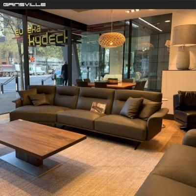 Gainsville Sectional Sofa Set Modern Living Room L Shape Leather Sofa Furniture in Foshan Factory