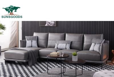 High Quality Fabric Corner Sofa with Ottoman for House