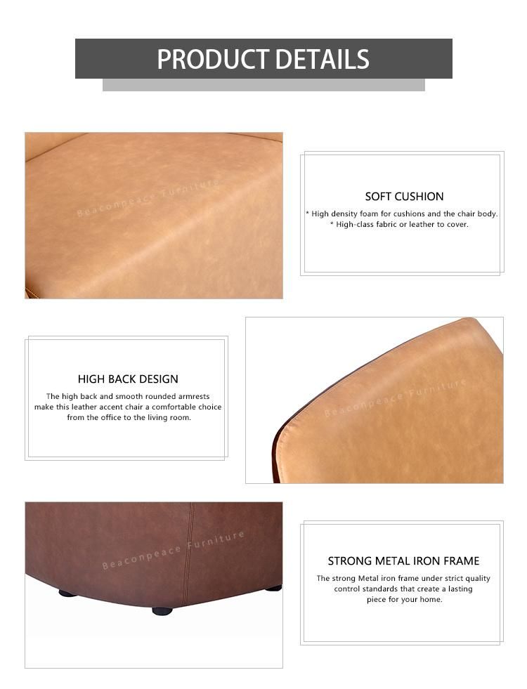 Leisure Leather Single Sofa with New Design