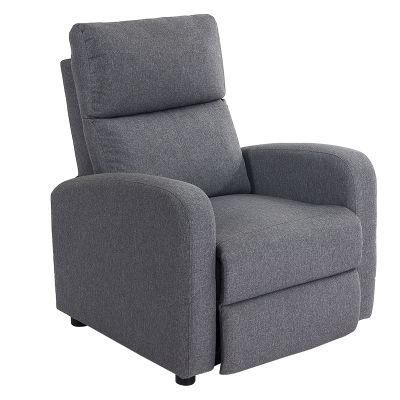 Living Room Furniture Manual Push Back Reclining Single Seat Fabric Recliner Sofa Chair