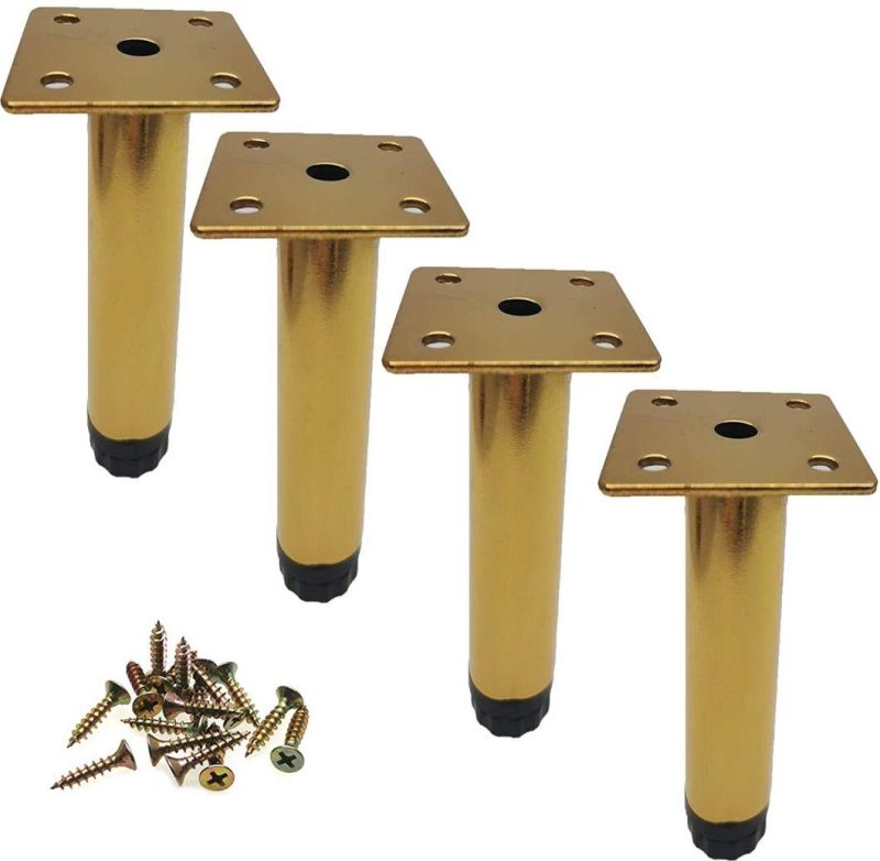 Furniture Stainless Steel Chrome Metal Legs Brass Golden Feet Table Foot Rose Gold Plated Sofa Leg