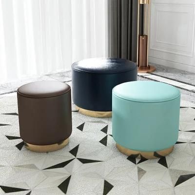 Chinese Modern Furniture Home Living Room Chesterfield Fabric Sofa Stool