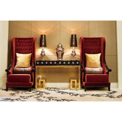 Hotel Luxury Red Single High Back Sofa for Hotel Lobby (SL-03)