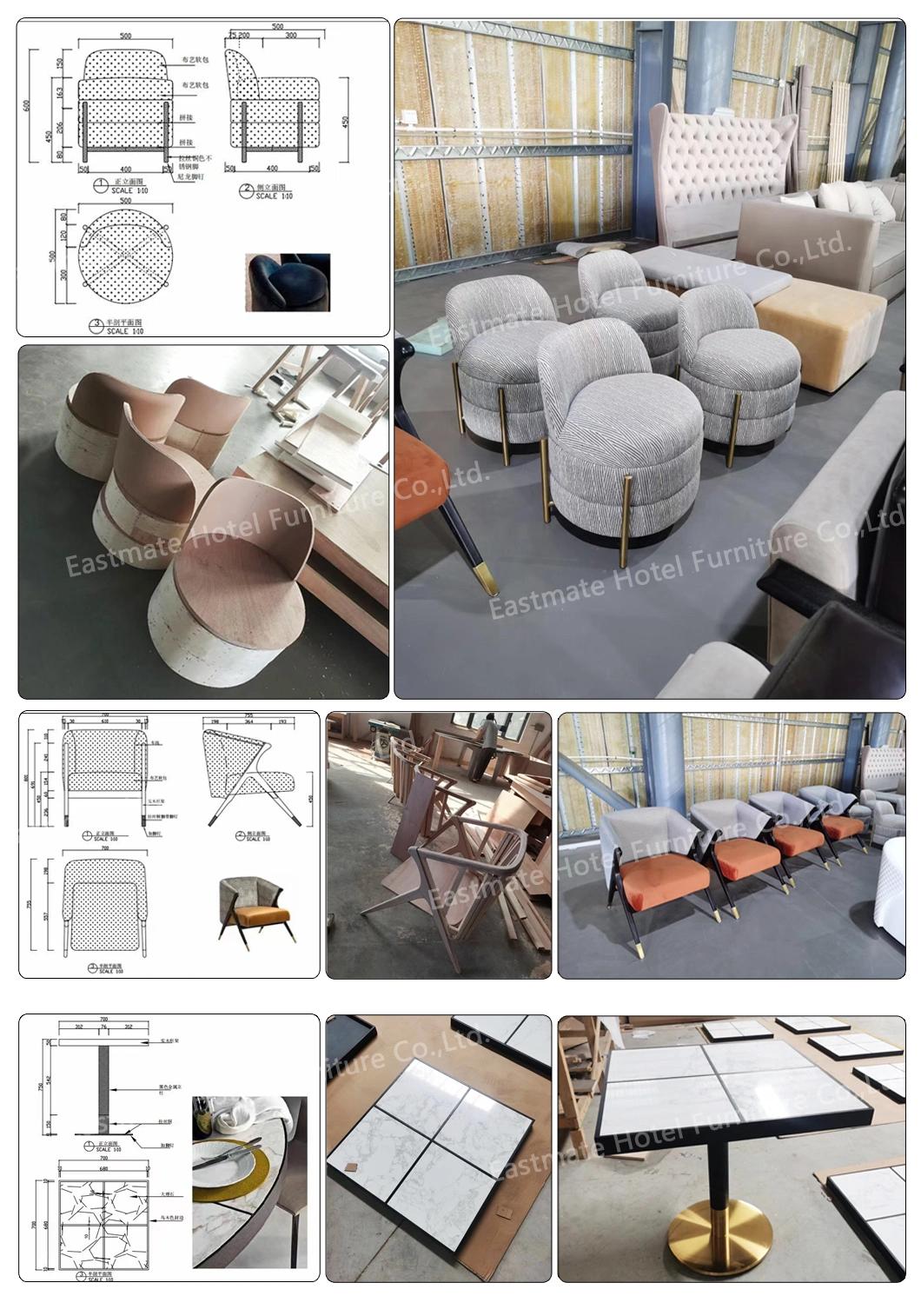 Hotel Lobbycustom Made Elegant Chair with Coffee Table Sofa Set