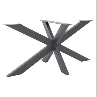 Stainless Steel Cross Frame Chromed Metal Furniture Spider Table Legs