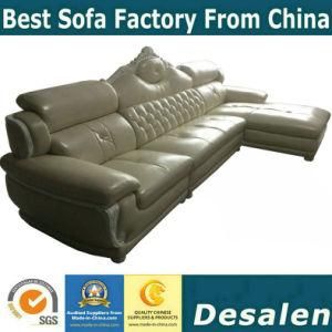 Popular Living Room Furniture Leather Chaise Lounge Sofa (A38-1)