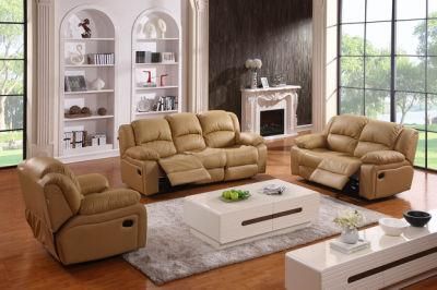 Wired Remote Control Electric Station Leather Recliner Sofa