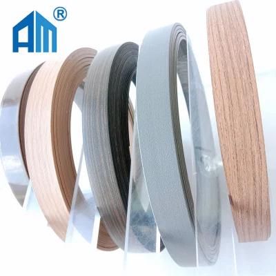 Hot Sales PVC Wood Grain Customized Edge Banding Tape for Furniture Preglued Edge Banding