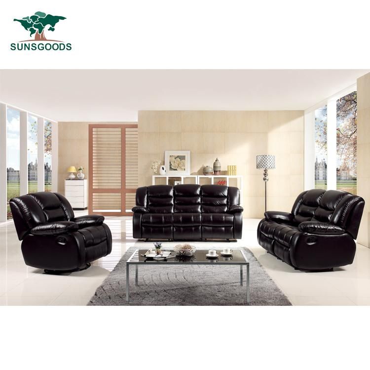 Chinese Furniture Home Leisure Recliner Sofa Living Room Furniture Reclining Leather Sofa Set