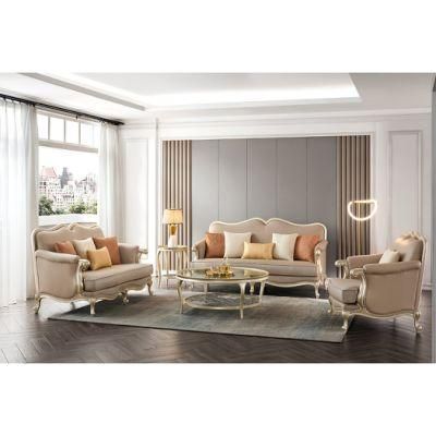 Living Room Modern Furniture Luxury Wooden Sectional Leather Sofa Set
