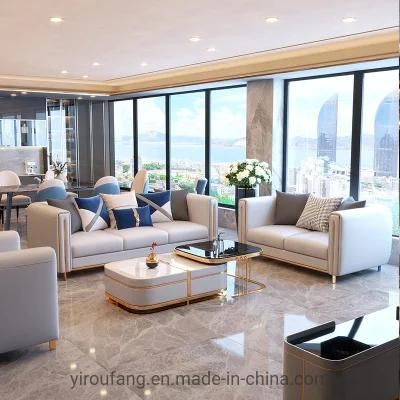 Customized Wooden Frame Combination Sofa Furniture First Layer Cowhide