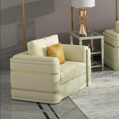 Sunlink Wood Sponge Home Furniture Set Leisure Modular Leather Sofas for Living Room