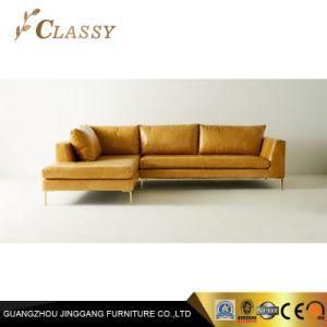 Luxury Home Metal Frame Leather Sofa Living Room Sofa
