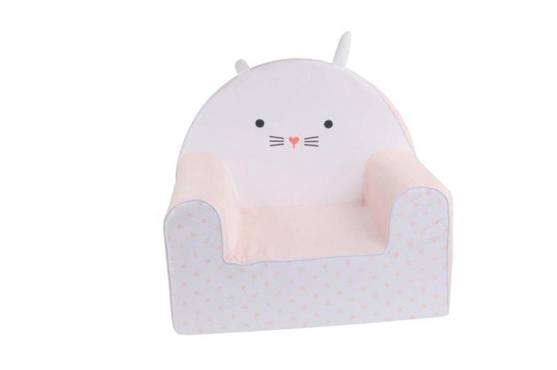 Fashion Kids Sofa Cover Detachable Velvet Children Fabric Sofa Pink Grey