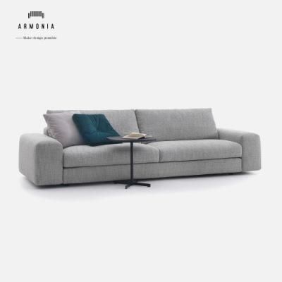 Sponge Medium Back Carton Furniture Set Iron Leg Sofa with Good Price