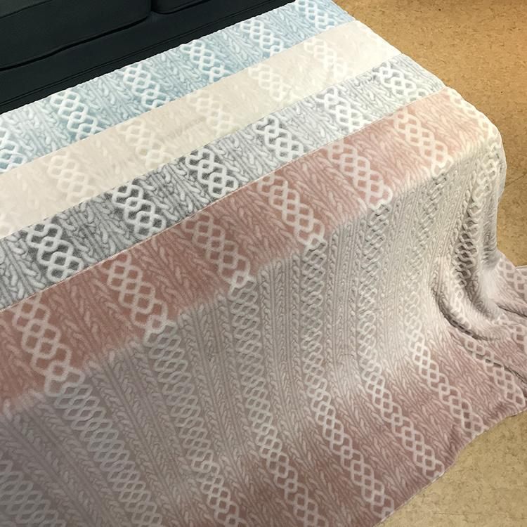 Warm Back Side Printing Cutting Bedding Sofa Blanket Throws